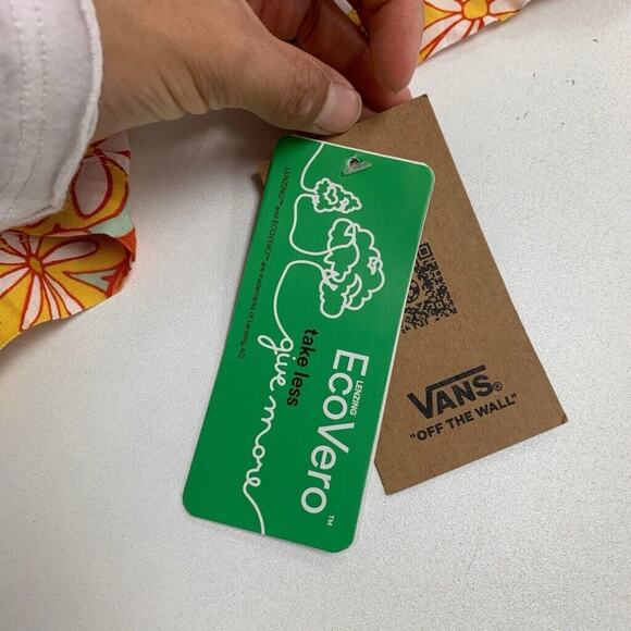 Vans Shirt Womens XS Extra Small Multi Resort Floral Front Button Retro Collar - Picture 8 of 13